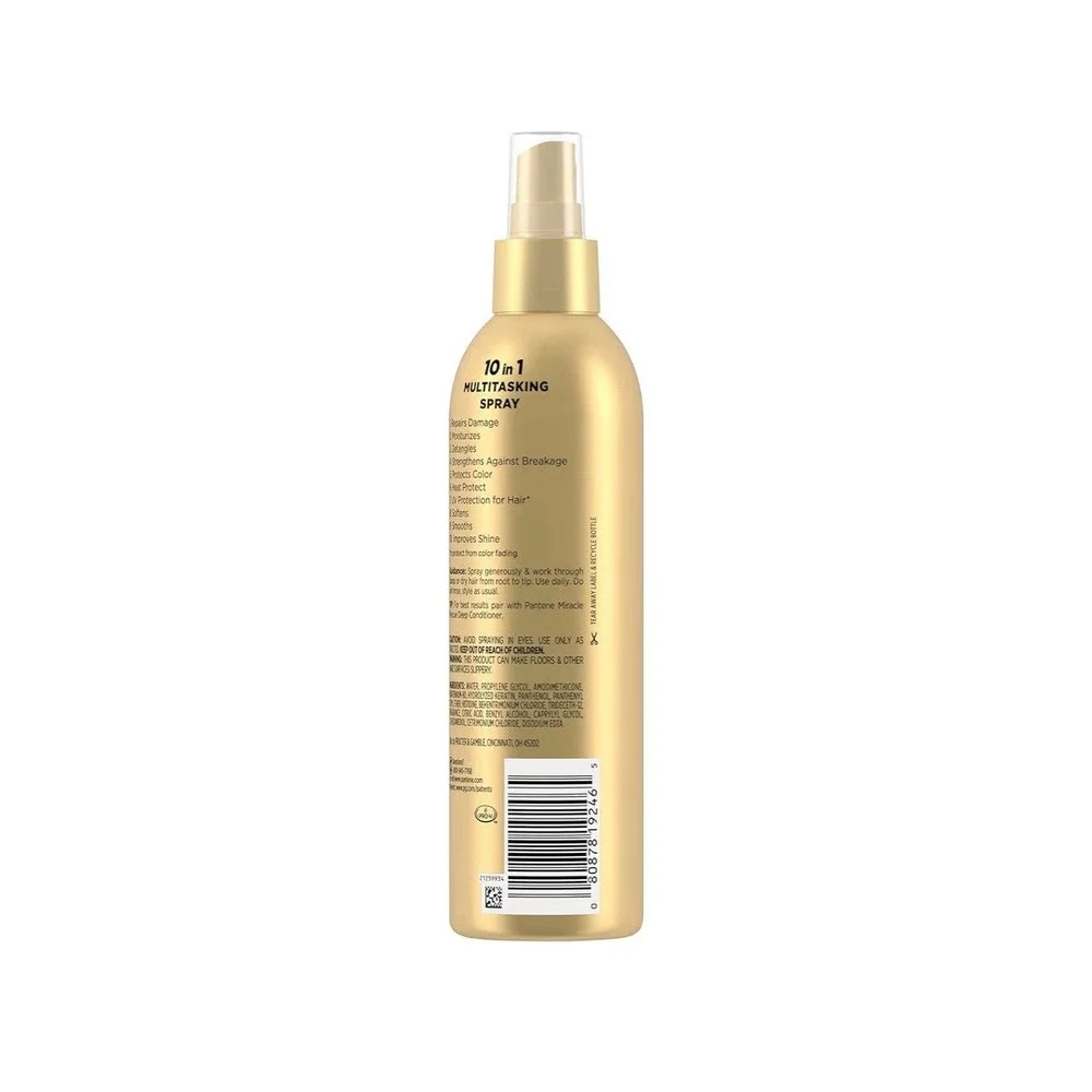 ✅Pantene Miracle Rescue 10 in 1 Multitasking Leave in Spray Conditioner, 5.7 Oz